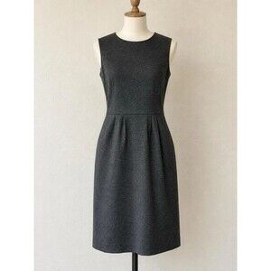 Uniqlo Dark Gray Sleeveless Pleated Dress with Pockets Size M